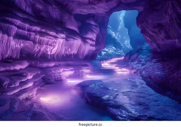 Glowing Purple Cave