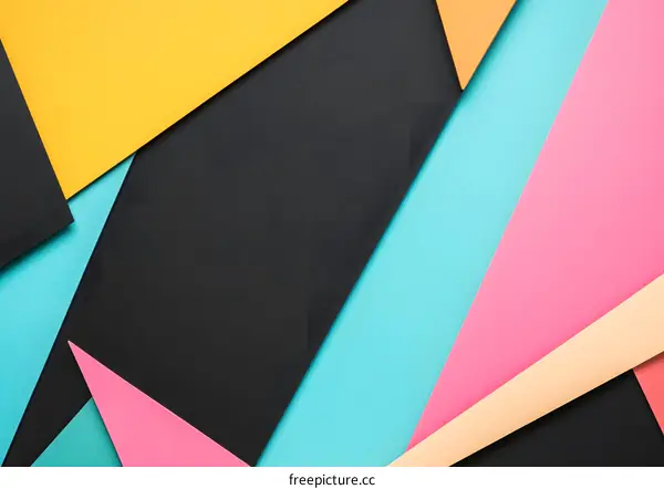 Abstract Geometric Shapes Background with Colorful Paper
