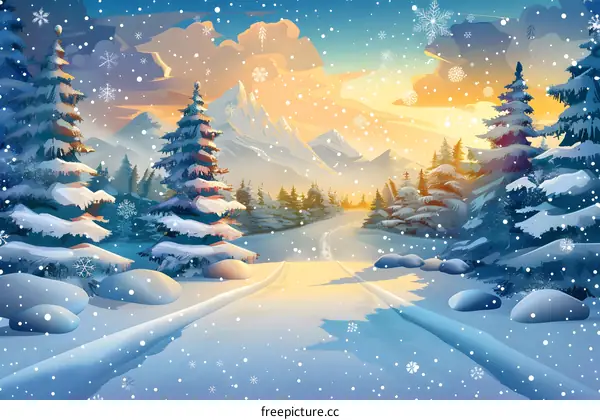 Snowy Winter Landscape