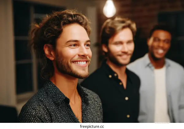 Group of Diverse Men Enjoying a Casual Gathering