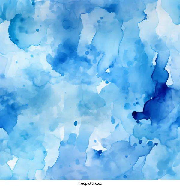 Blue Watercolor Abstract Background