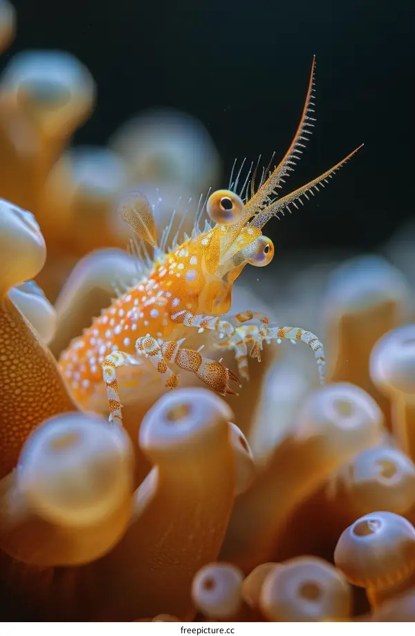 Orangutan Crab on Mushroom Coral in Sulawesi, Indonesia