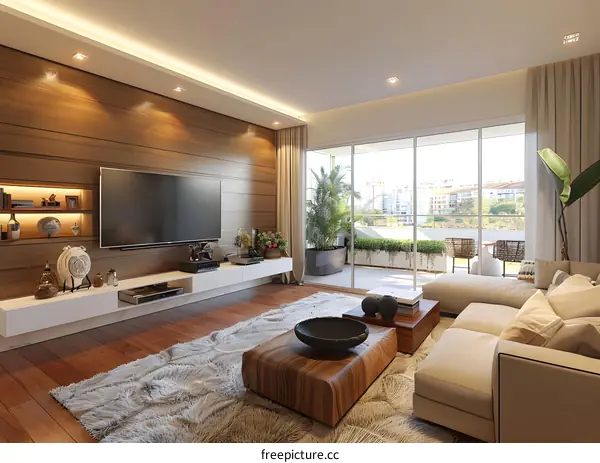 Modern minimalist living room