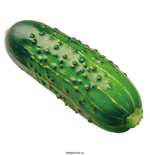 [Transparent Background PNG]Single Cucumber on White Background