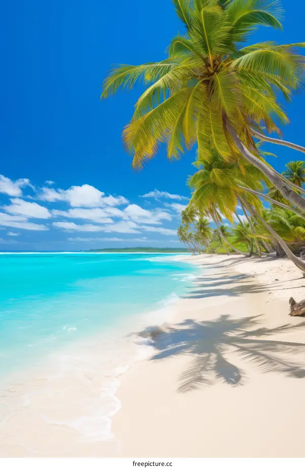 Beach with palm trees