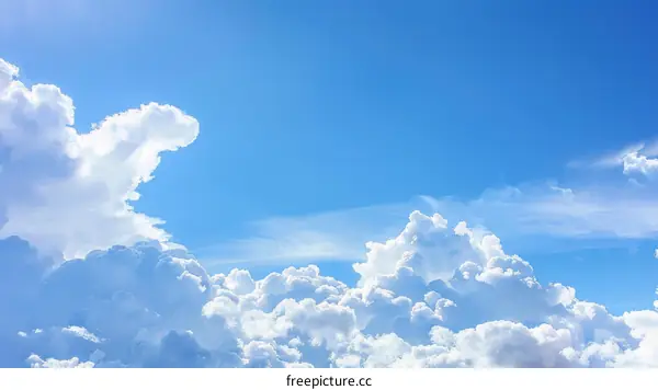 Blue Sky with White Clouds Background