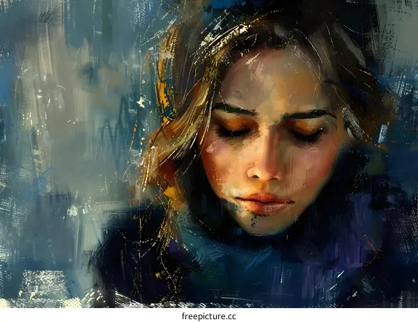 Girl With Her Eyes Closed