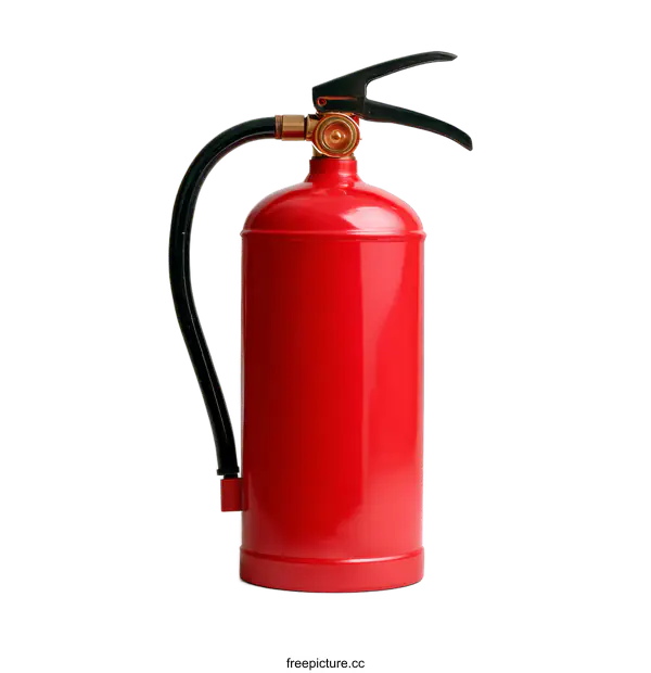 [Transparent Background PNG]Red Fire Extinguisher on White Background