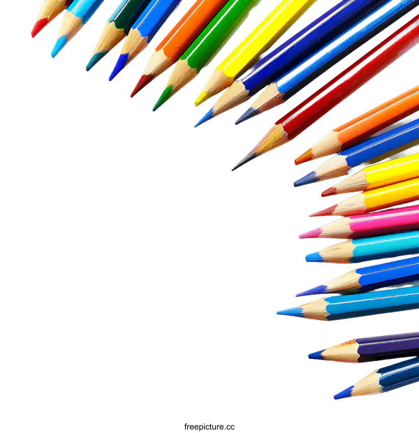 [Transparent Background PNG]Colorful Pencils on transparent background
