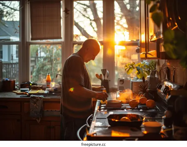 Cooking in the golden hour