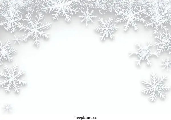 Winter Snowflakes Festive Border Design