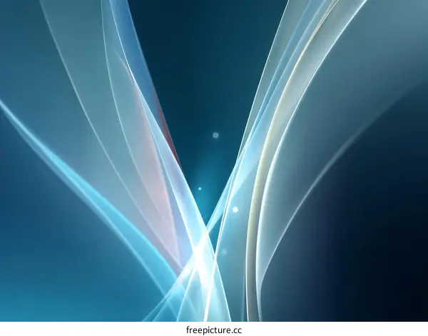 Abstract Light Blue and Dark Blue Flowing Lines