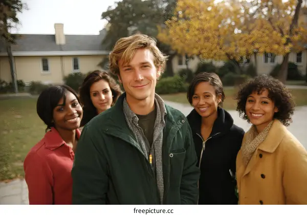 Diverse Group of Friends Outdoors