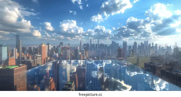 New York City Skyline on a Sunny Day