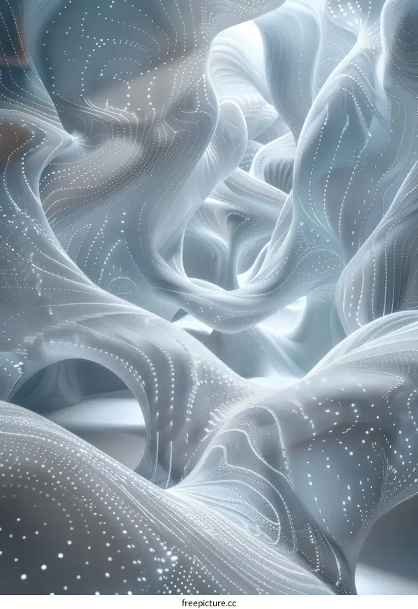 Intricate alien structure glowing with light