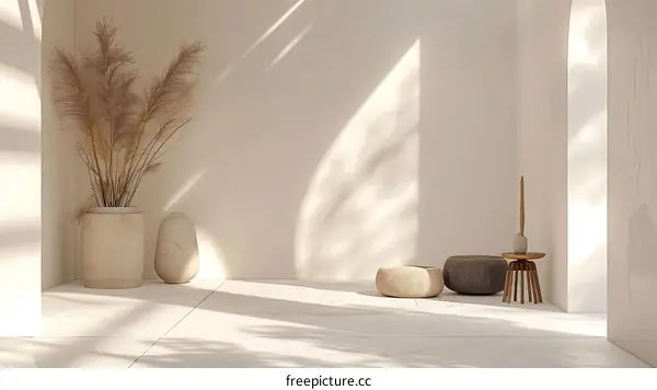 Minimalist Interior Design with White Walls and Natural Light