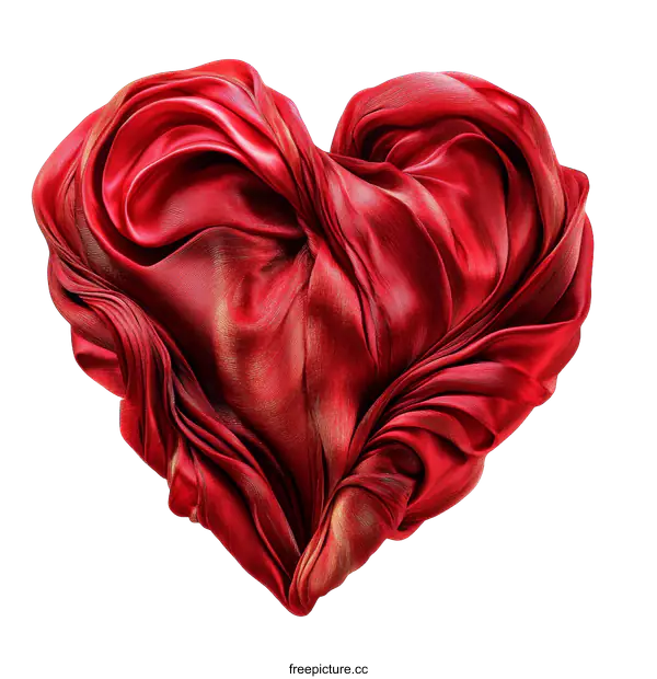 [Transparent Background PNG]Red Heart-Shaped Fabric Design