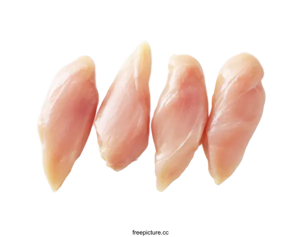 [Transparent Background PNG]Fresh Raw Chicken Breast Pieces