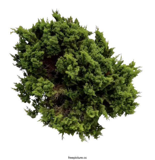 [Transparent Background PNG]Aerial View of a Green Bush