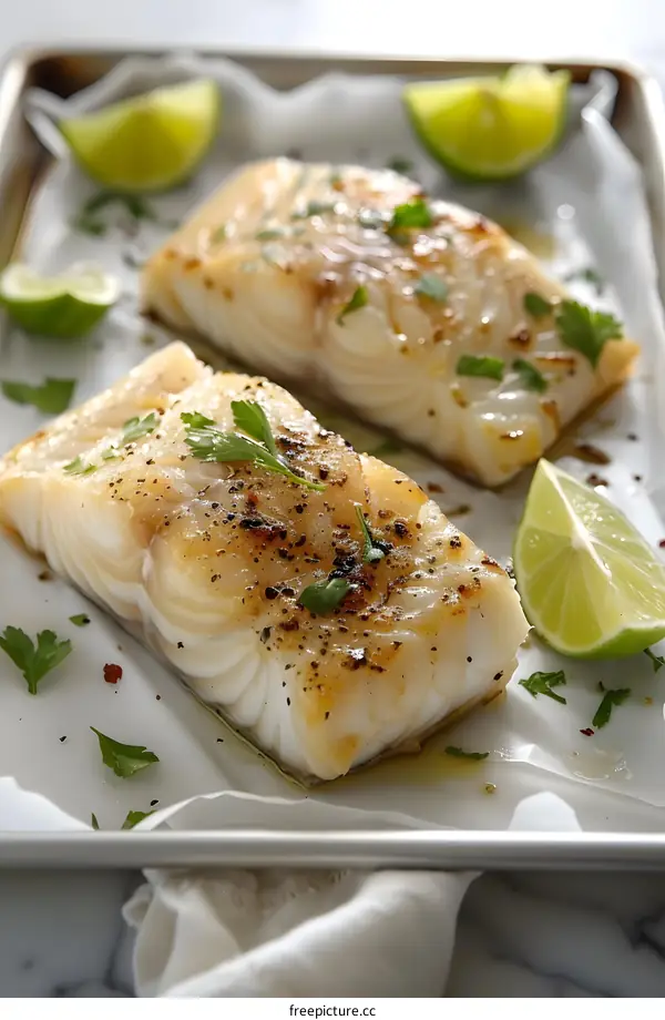 Baked Cod with Lime and Parsley