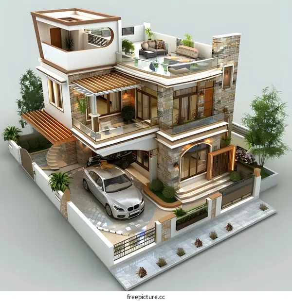 3-storey modern house