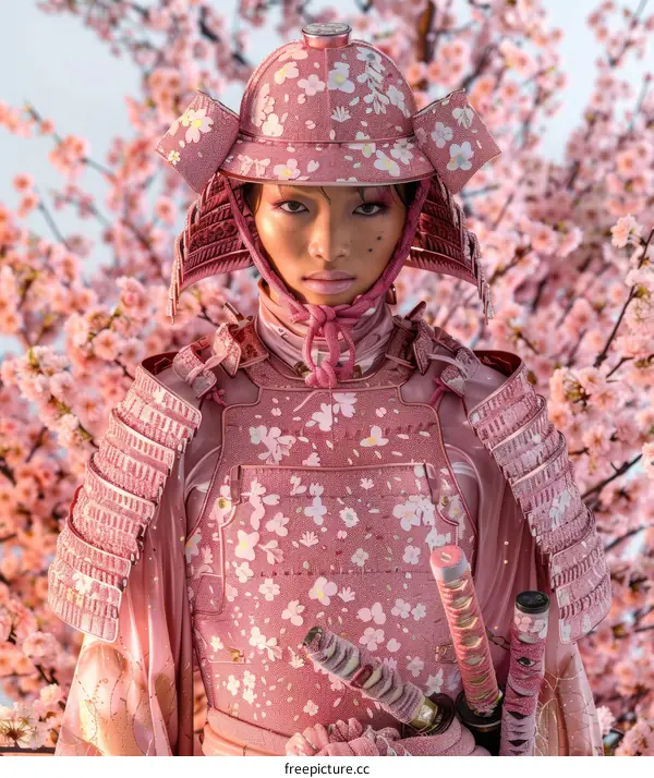 Pink Samurai Warrior in Bloom