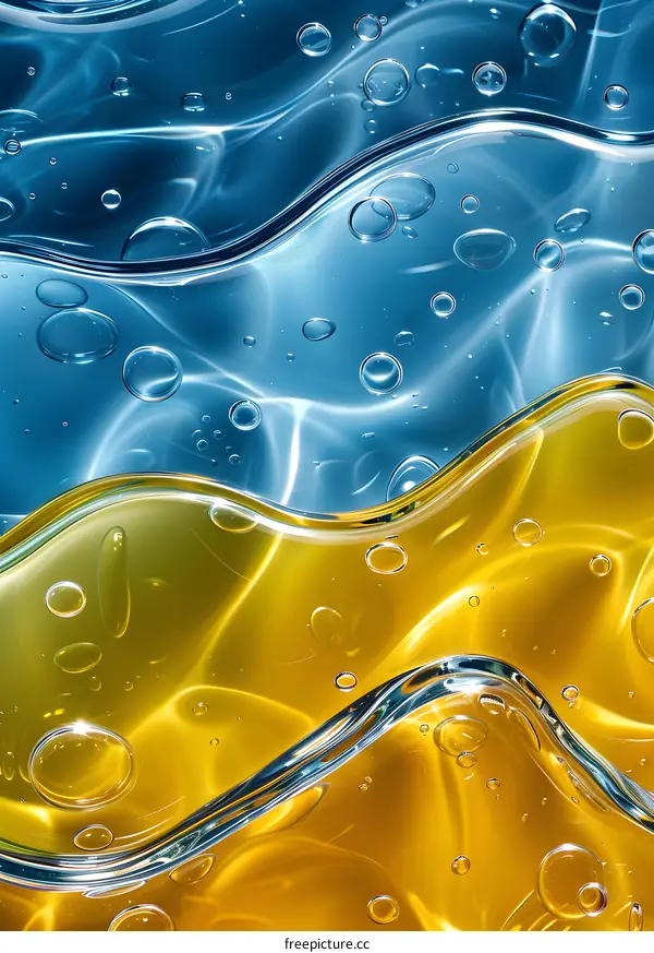 Abstract background of oil and water