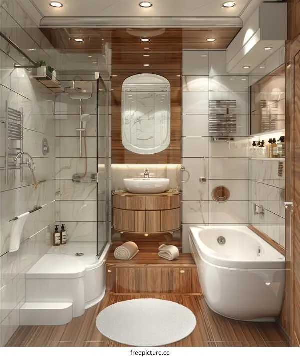 Modern and Stylish Small Bathroom Design