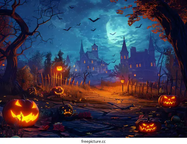 Halloween Pumpkin Scary Castle