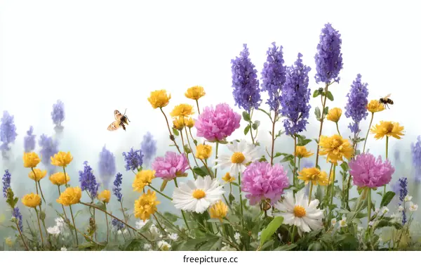 Beautiful Colorful Flower Arrangement Background