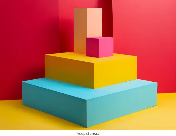 Abstract Colorful Geometric Shapes Background