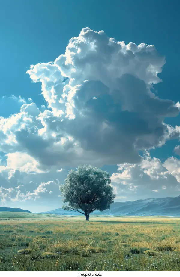 Lonely Tree in the Grassland