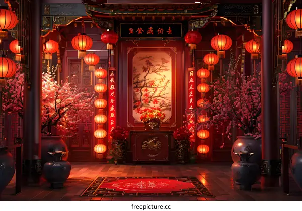 Chinese New Year decorations in the Forbidden City