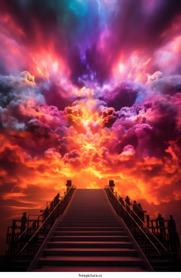 Stairway to Heaven and Colorful Clouds
