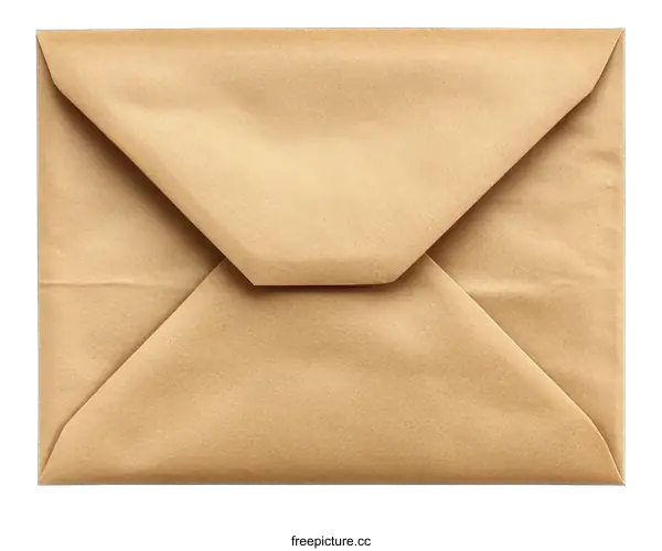[Transparent Background PNG]Brown Paper Envelope Close-up