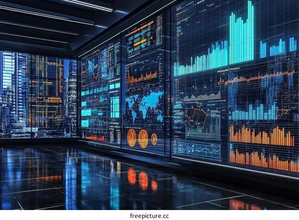 Modern Data Visualization in a Cityscape