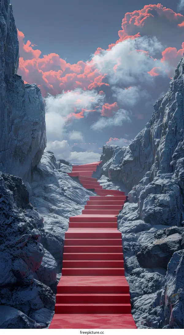 Red Carpet Stairway to the Clouds