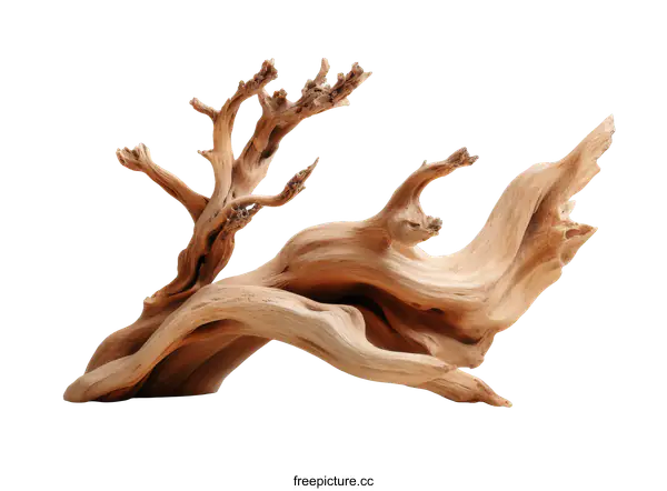 [Transparent Background PNG]Intricate Driftwood Sculpture Art Piece