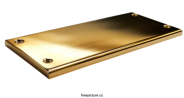 [Transparent Background PNG]Gold Metal Plate Design