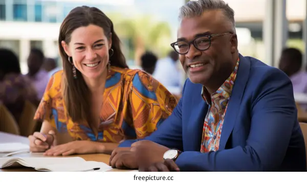 Happy multi-ethnic business people working together in modern office