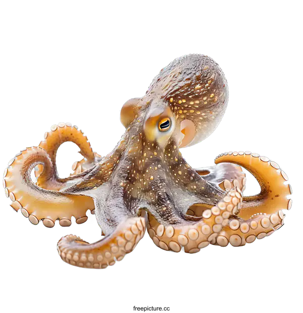 [Transparent Background PNG]Octopus on white background