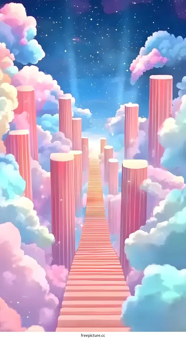 Stairway to Heaven Clouds Sky Art