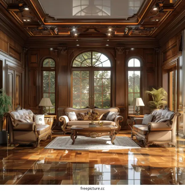 Luxurious Living Room: Opulence and Extravagance