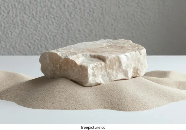 Beige Stone on Beige Sand Display