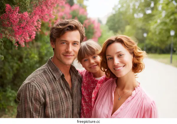 Happy Family Portrait Outdoors