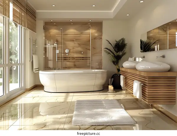 Modern Luxury Bathroom Design with Natural Elements