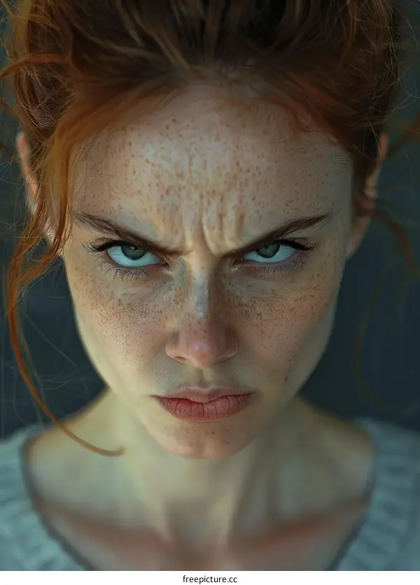 Woman with Angry Expression