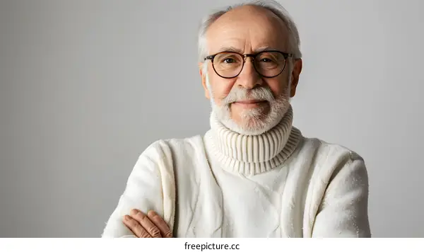 portrait of a smiling senior man