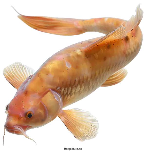 [Transparent Background PNG]Golden Koi Fish Swimming