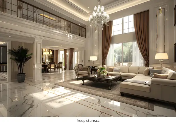 Modern luxury living room interior design